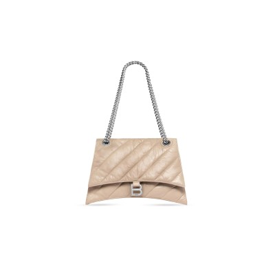 BALENCIAGA WOMEN'S CRUSH CHAIN BAG IN MEDIUM APRICOT 716393210J02906 (31*19.8*6.9cm)